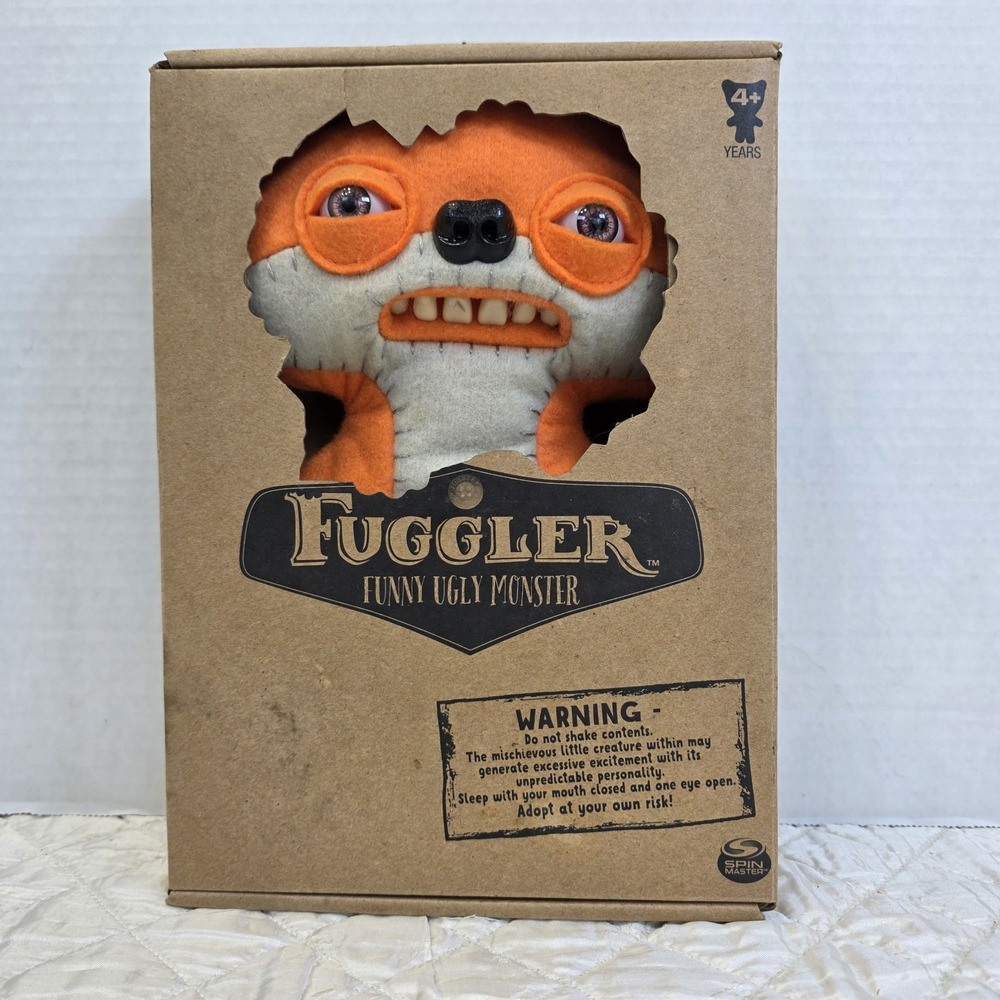 Spinmaster Fuggler Suspicious Fox Plush Orange Felt Retired RARE